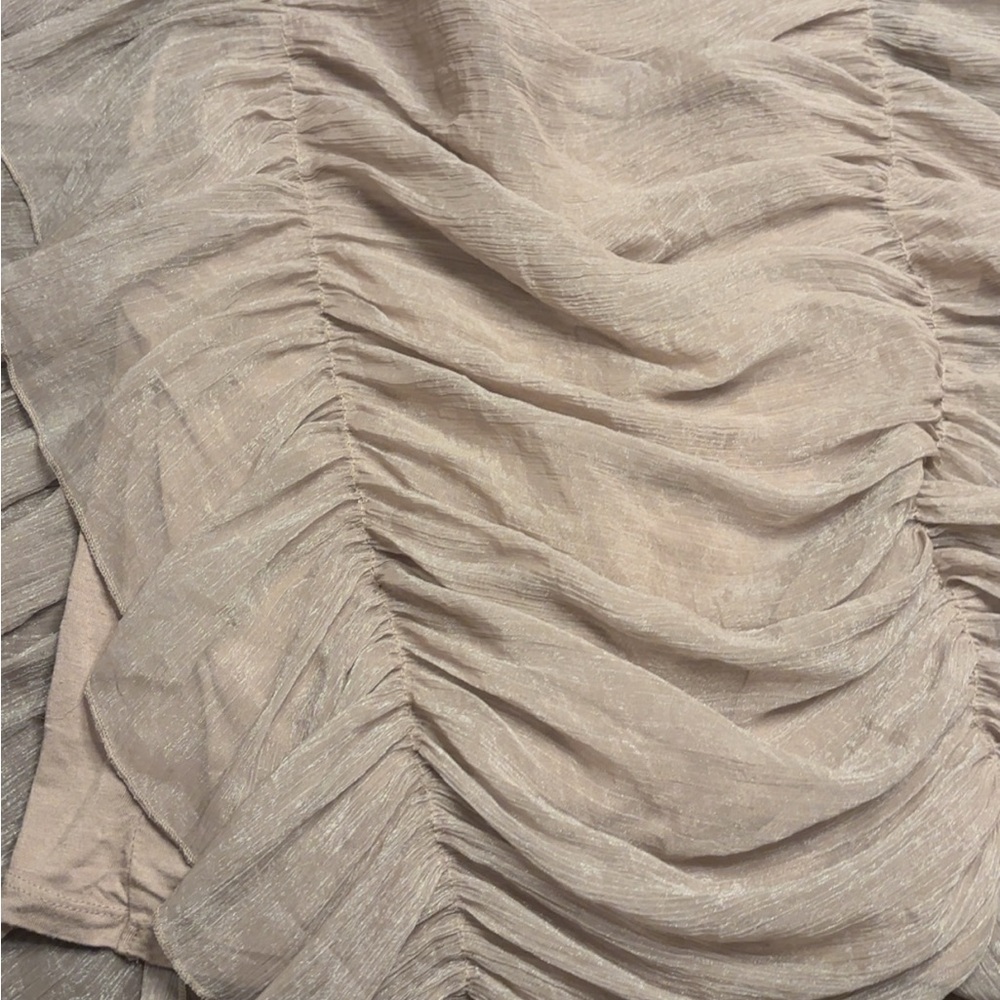 Vicinity Champagne Ruched Blouse - Picture 5 of 5